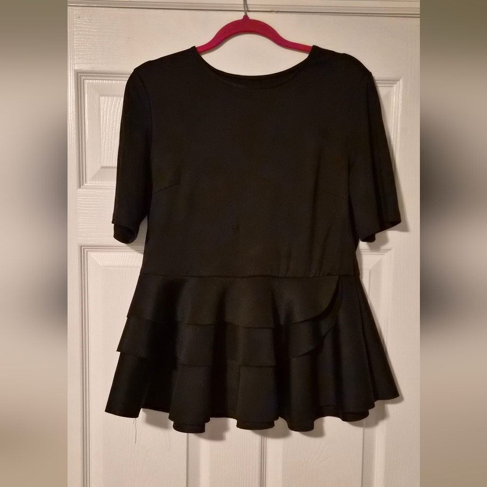 Amazon Black Peplum Blouse